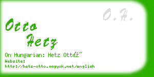 otto hetz business card